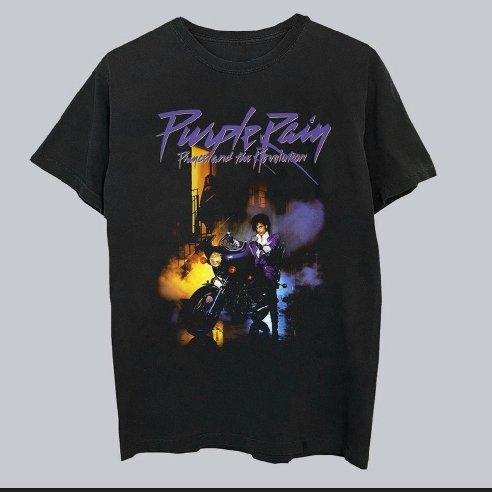 Prince Purple Rain Short Sleeve Graphic Tshirt
